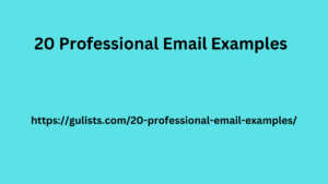 20 Professional Email Examples