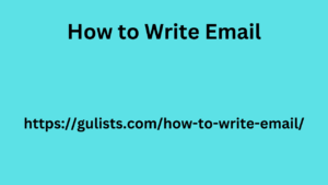 How to Write Email