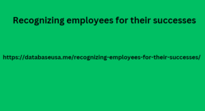 Recognizing employees for their successes