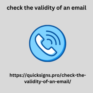 check the validity of an email