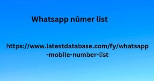 Whatsapp nûmer list