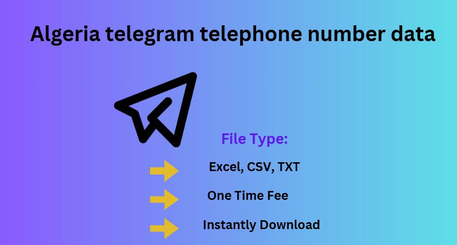 Algeria telegram telephone number data