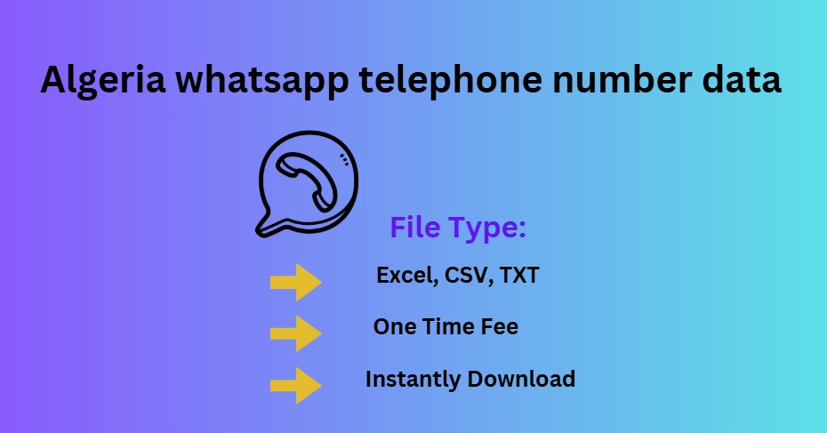 Algeria whatsapp telephone number data