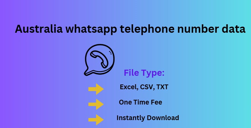 Australia whatsapp telephone number data