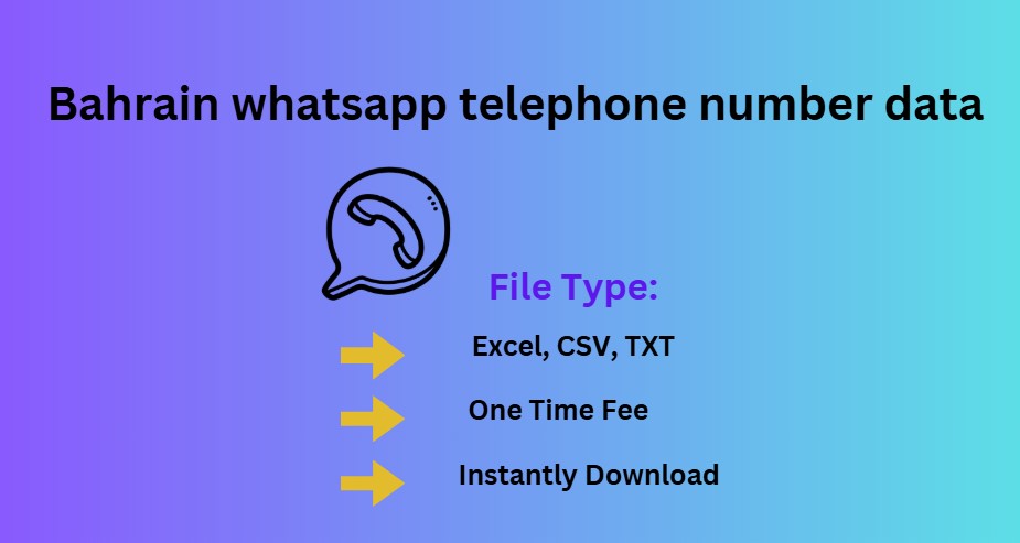 Bahrain whatsapp telephone number data