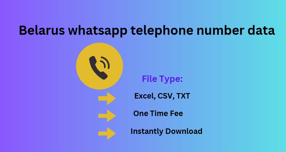 Belarus whatsapp telephone number data