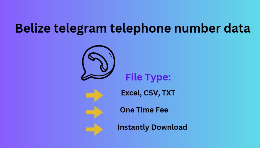 Belize telegram telephone number data