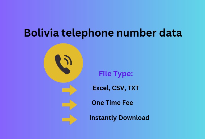 Bolivia telephone number data