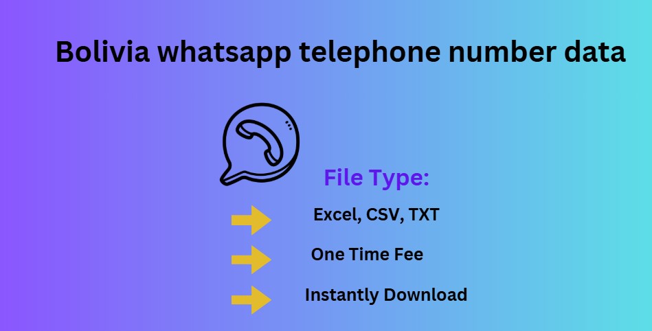 Bolivia whatsapp telephone number data