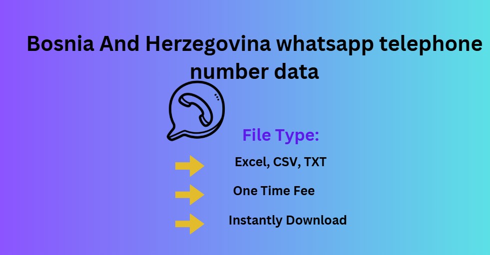 Bosnia And Herzegovina whatsapp telephone number data