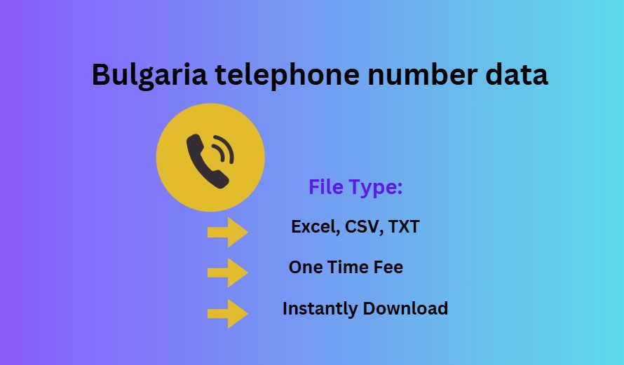 Bulgaria telephone number data