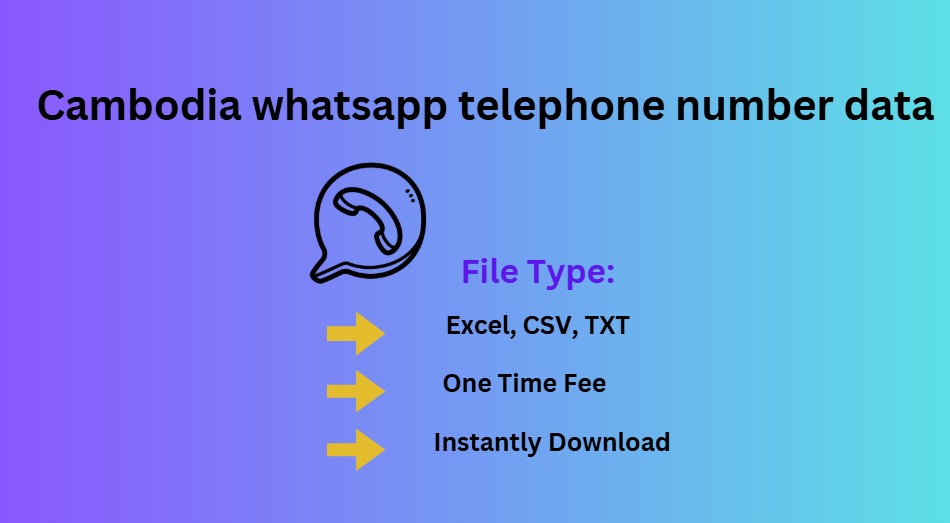 Cambodia whatsapp telephone number data