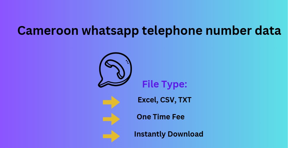 Cameroon whatsapp telephone number data