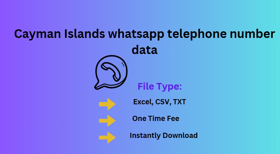 Cayman Islands whatsapp telephone number data