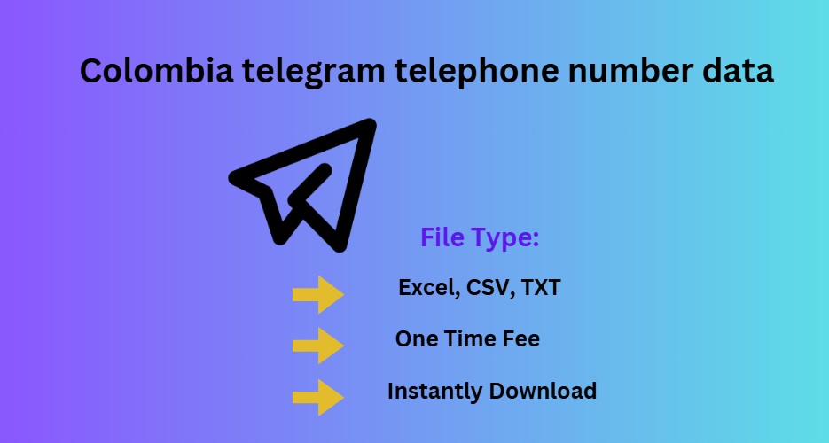 Colombia telegram telephone number data