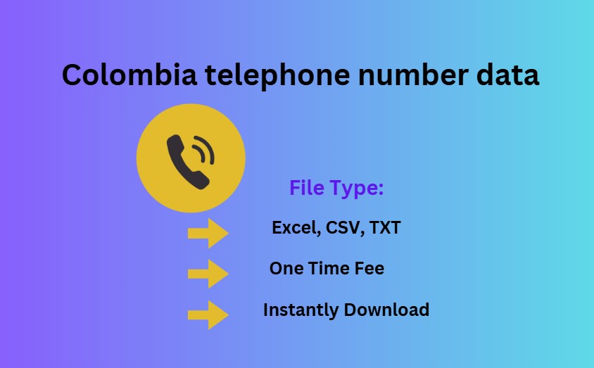 Colombia telephone number data