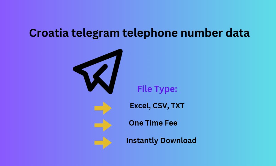 Croatia telegram telephone number data