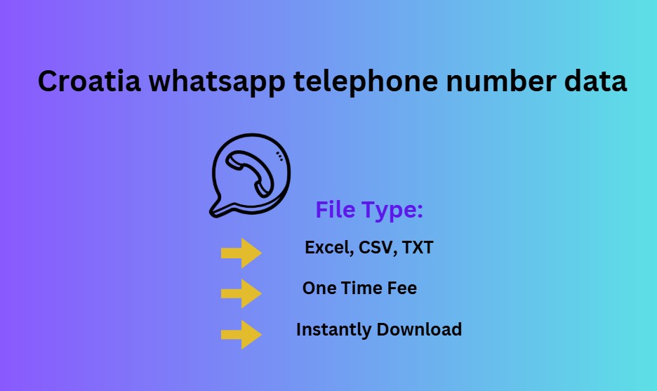 Croatia whatsapp telephone number data