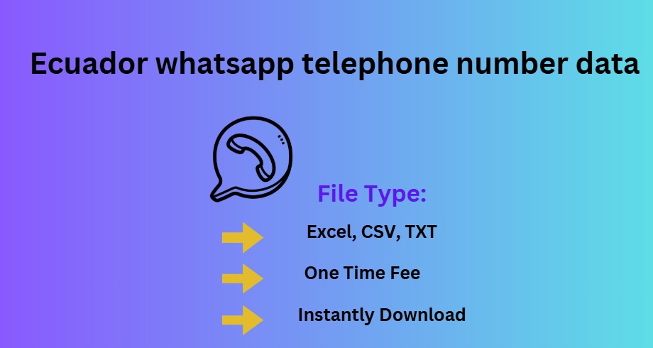 Ecuador whatsapp telephone number data