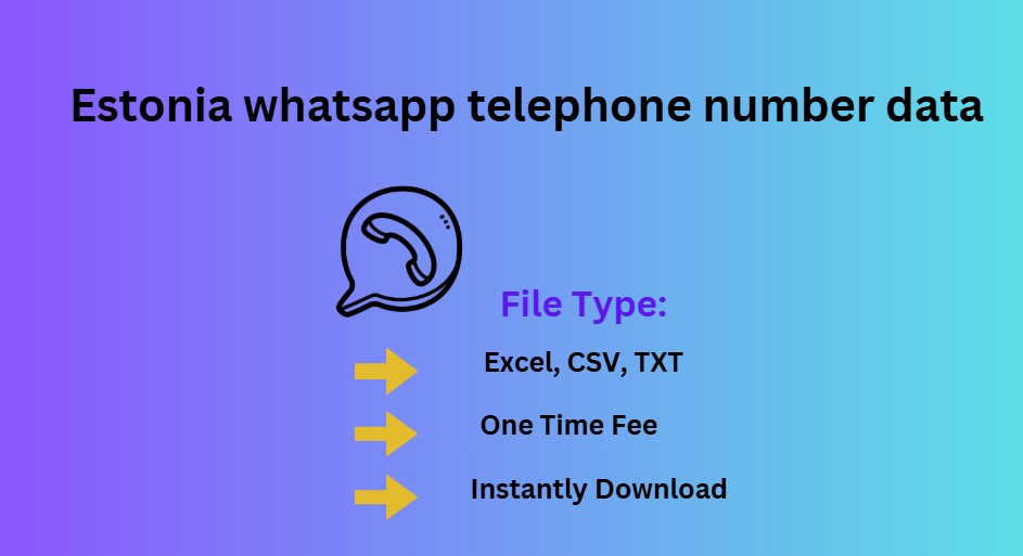 Estonia whatsapp telephone number data