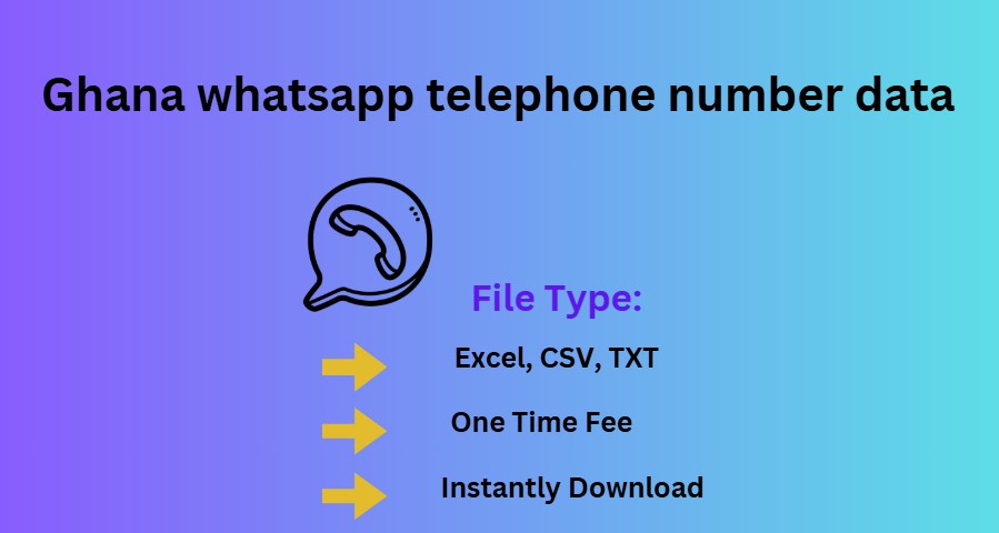 Ghana whatsapp telephone number data