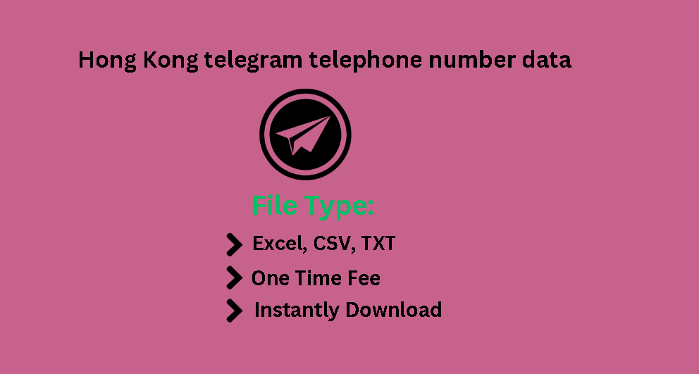 Hong Kong telegram telephone number data