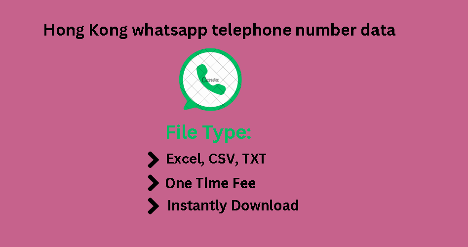 Hong Kong whatsapp telephone number data