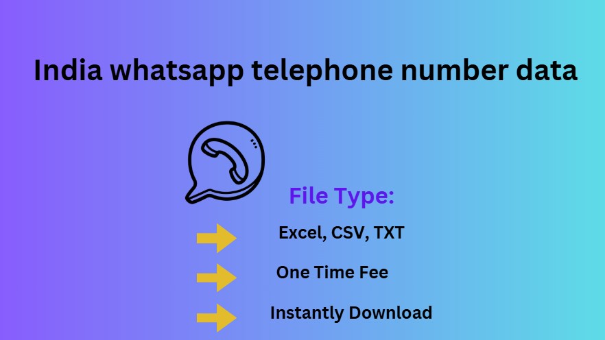 India whatsapp telephone number data