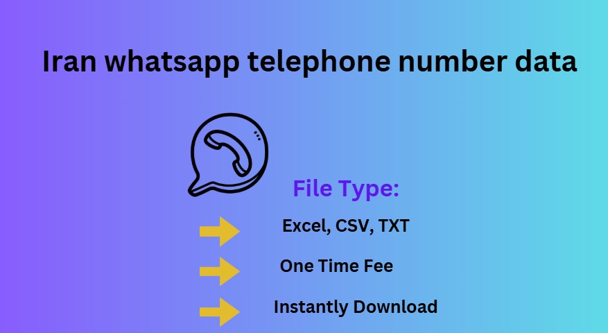 Iran whatsapp telephone number data