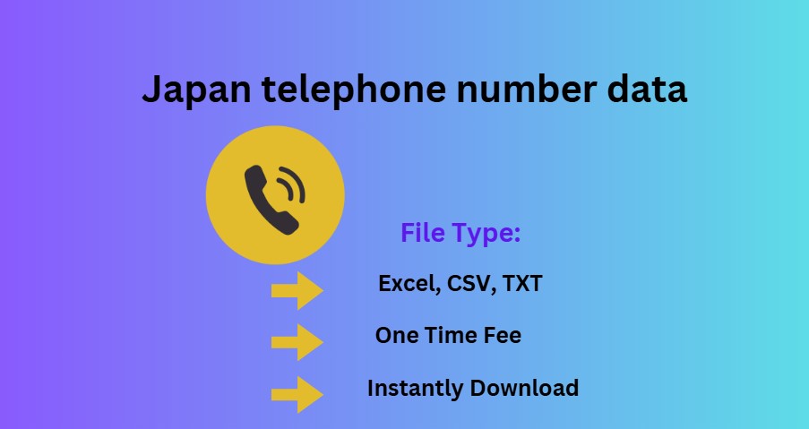 Japan telephone number data