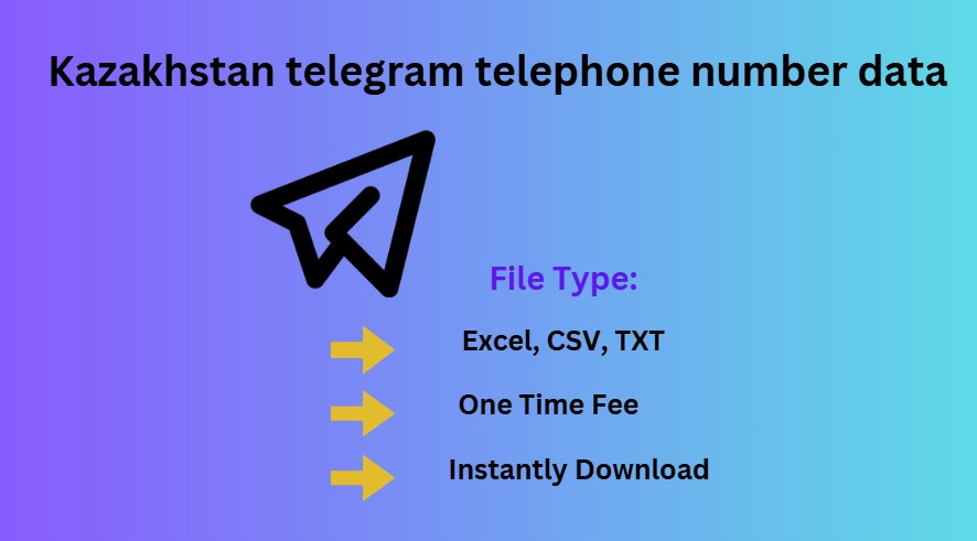 Kazakhstan telegram telephone number data