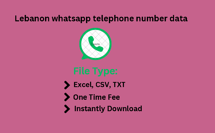 Lebanon whatsapp telephone number data