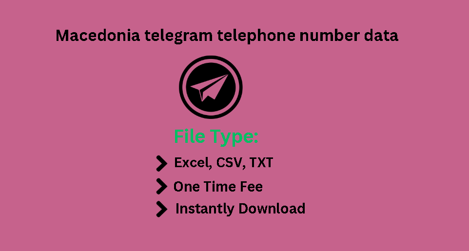 Macedonia telegram telephone number data