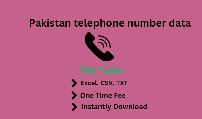 Pakistan telephone number data