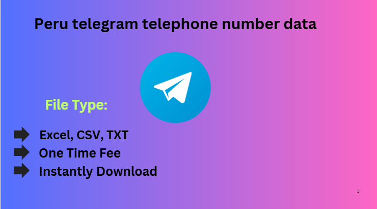 Peru telegram telephone number data