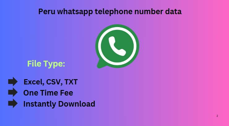 Peru whatsapp telephone number data