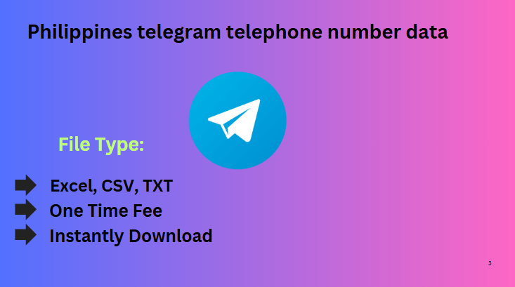 Philippines telegram telephone number data