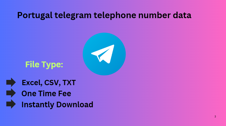 Portugal telegram telephone number data