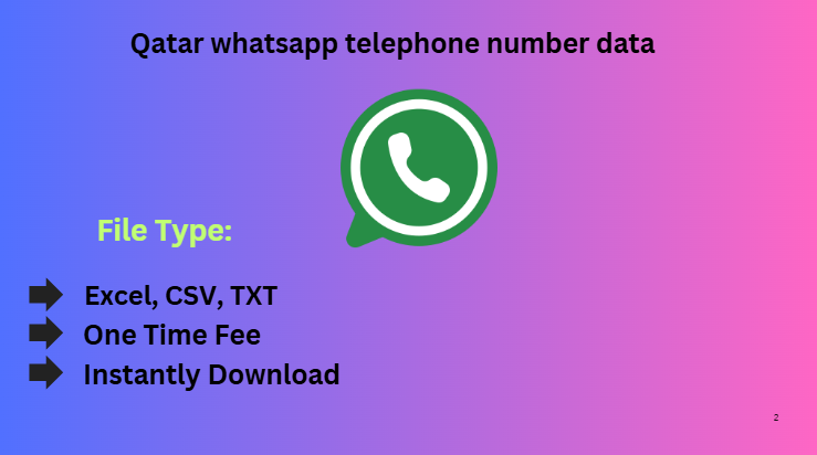 Qatar whatsapp telephone number data