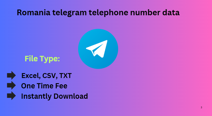 Romania telegram telephone number data