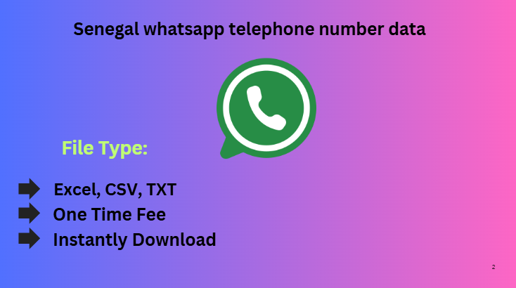 Senegal whatsapp telephone number data