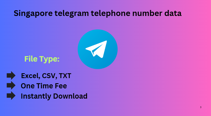 Singapore telegram telephone number data