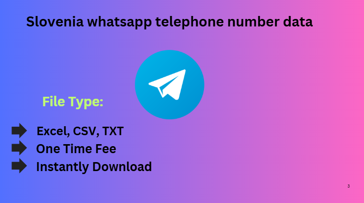 Slovenia whatsapp telephone number data