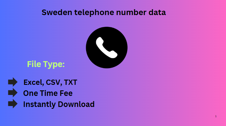 Sweden telephone number data