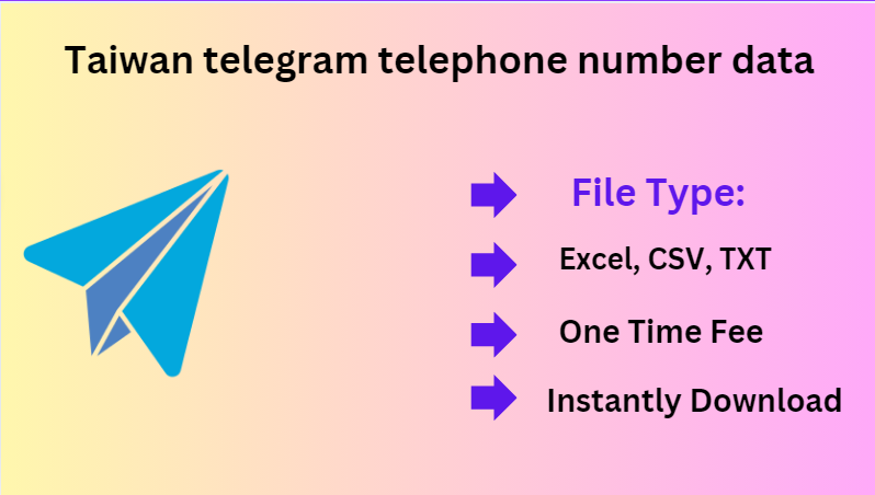 Taiwan telegram telephone number data