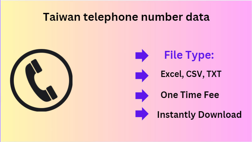 Taiwan telephone number data