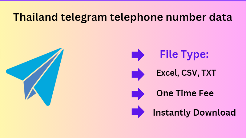 Thailand telegram telephone number data