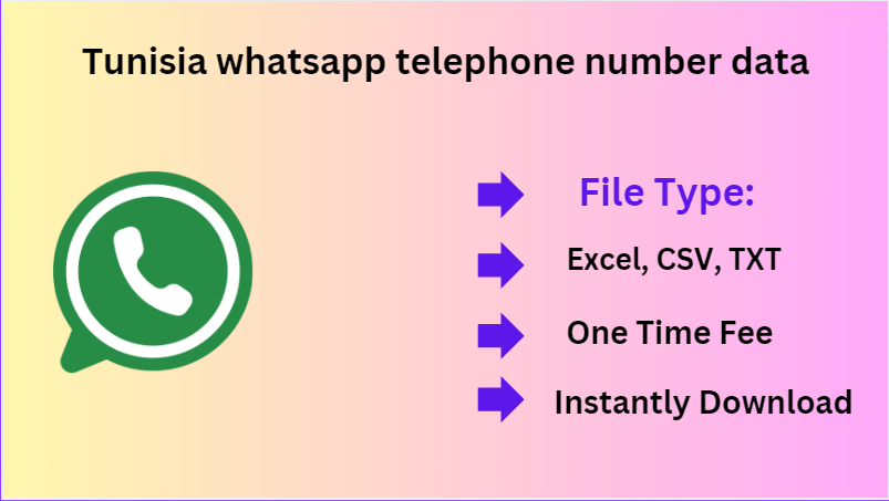 Tunisia whatsapp telephone number data