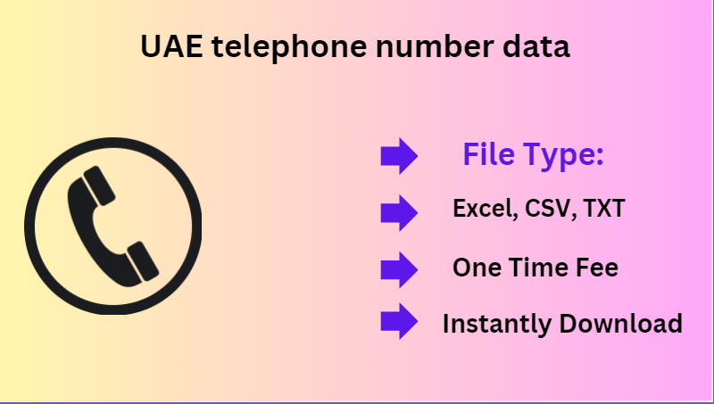 UAE telephone number data