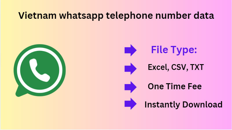 Vietnam whatsapp telephone number data